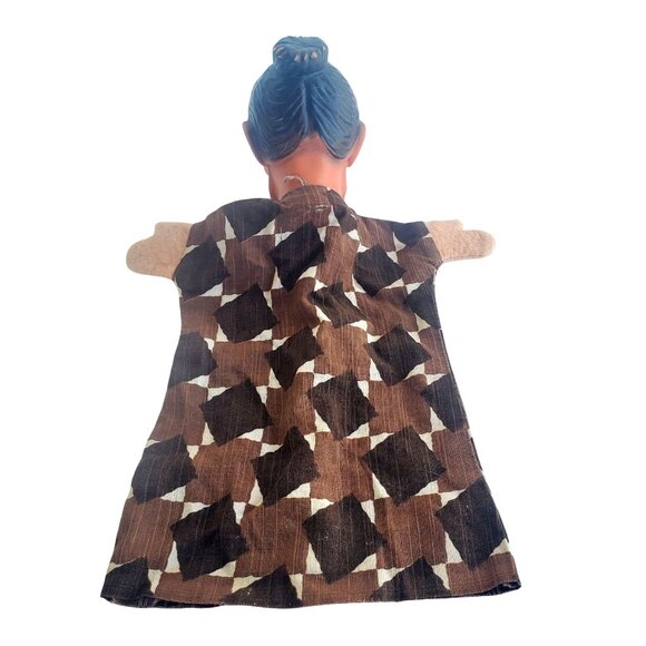 Vintage Witch Hand Puppet Rubber Head Cloth Body 1950s Fairy Tale Old Hag - Picture 7 of 11